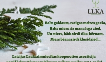 Latvijas Lauksaimniecības kooperatīvu asociācija novēl baltus Ziemassvētkus un veiksmi 2020.gadā!